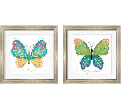 Butterfly Inspiration 2 Piece Framed Art Print Set by Jennifer Pugh