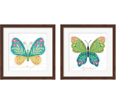 Butterfly Inspiration 2 Piece Framed Art Print Set by Jennifer Pugh