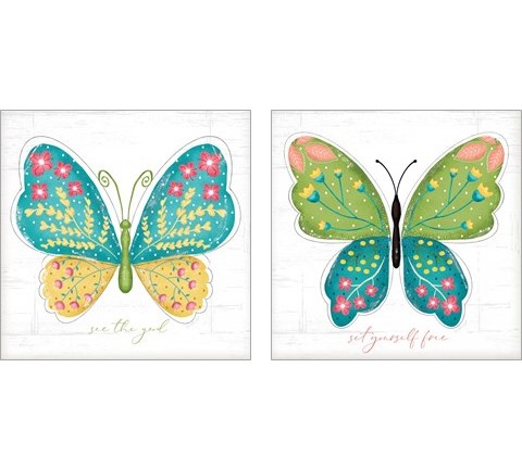 Butterfly Inspiration 2 Piece Art Print Set by Jennifer Pugh