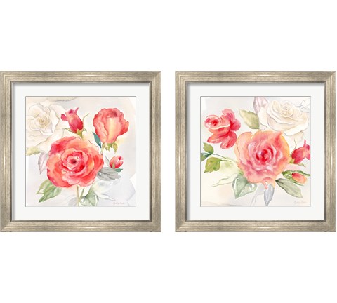 Garden Roses 2 Piece Framed Art Print Set by Cynthia Coulter