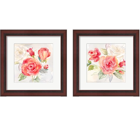 Garden Roses 2 Piece Framed Art Print Set by Cynthia Coulter