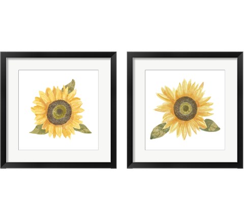 Single Sunflower 2 Piece Framed Art Print Set by Bannarot