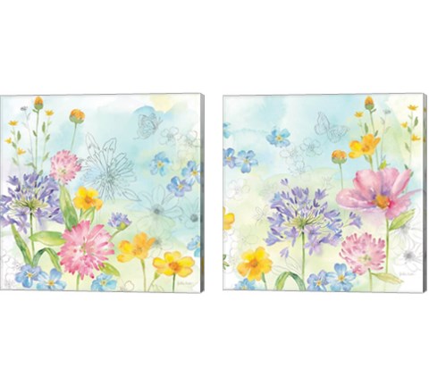 Wildflower Mix 2 Piece Canvas Print Set by Cynthia Coulter