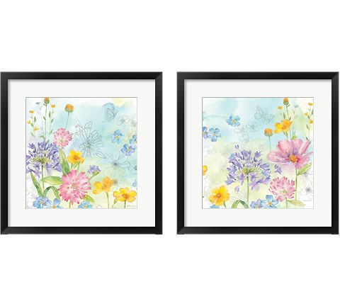 Wildflower Mix 2 Piece Framed Art Print Set by Cynthia Coulter