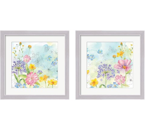 Wildflower Mix 2 Piece Framed Art Print Set by Cynthia Coulter