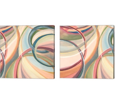 Overlapping Rings 2 Piece Canvas Print Set by Lee C