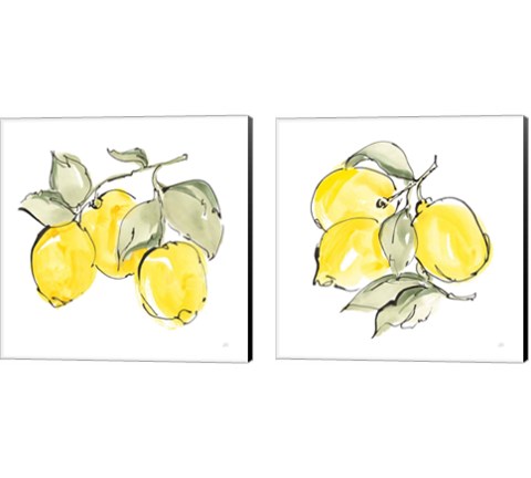 Lemons 2 Piece Canvas Print Set by Chris Paschke
