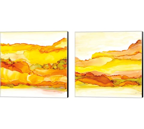 Yellowscape  2 Piece Canvas Print Set by Chris Paschke
