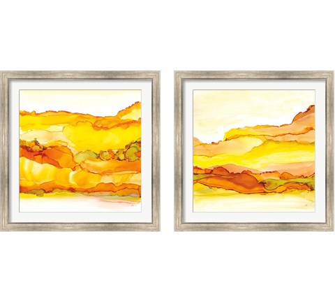 Yellowscape  2 Piece Framed Art Print Set by Chris Paschke