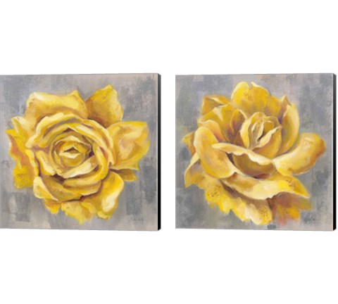 Yellow Roses 2 Piece Canvas Print Set by Silvia Vassileva