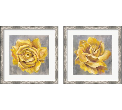 Yellow Roses 2 Piece Framed Art Print Set by Silvia Vassileva