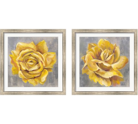 Yellow Roses 2 Piece Framed Art Print Set by Silvia Vassileva