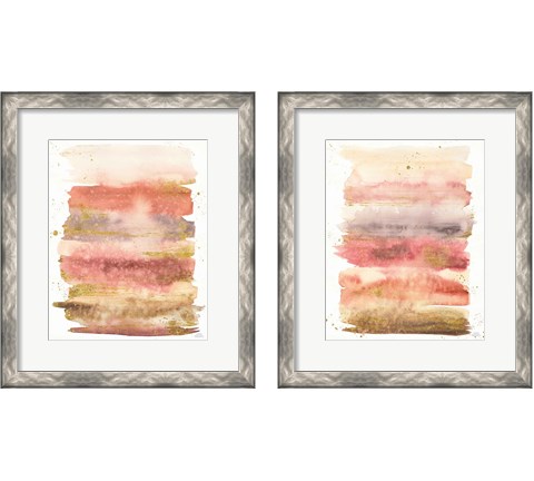 Desert Blooms Abstract 2 Piece Framed Art Print Set by Laura Marshall