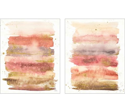 Desert Blooms Abstract 2 Piece Art Print Set by Laura Marshall