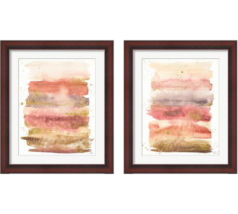 Desert Blooms Abstract 2 Piece Framed Art Print Set by Laura Marshall