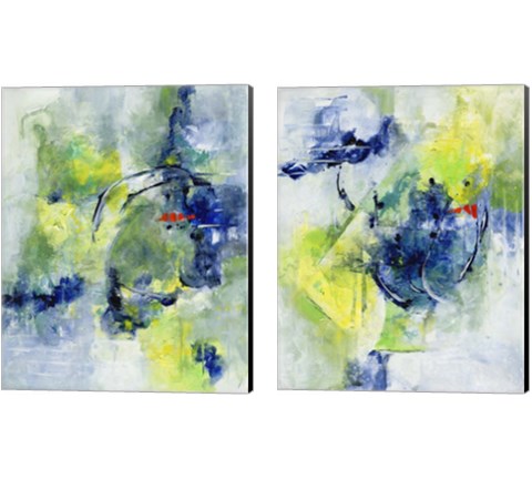 Springtime Abstract 2 Piece Canvas Print Set by Joyce Combs