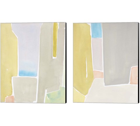 Pastels to the Sea 2 Piece Canvas Print Set by Rob Delamater
