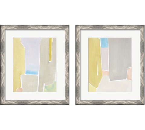 Pastels to the Sea 2 Piece Framed Art Print Set by Rob Delamater