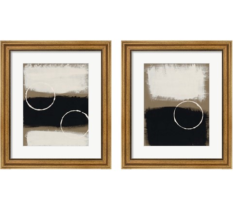 Neutral Rings 2 Piece Framed Art Print Set by Regina Moore