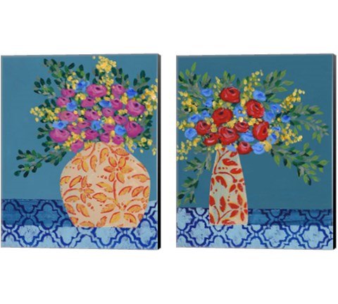 A Gathering of Flowers 2 Piece Canvas Print Set by Regina Moore
