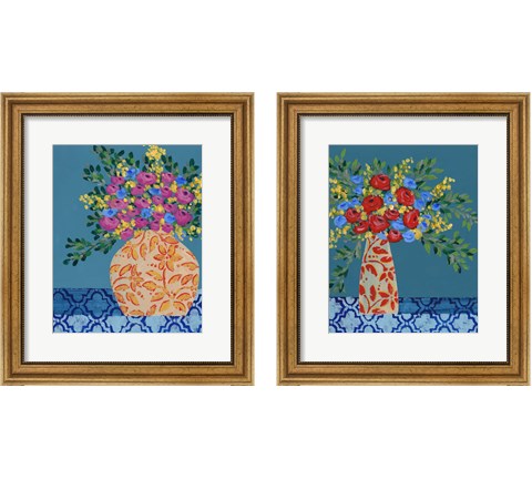 A Gathering of Flowers 2 Piece Framed Art Print Set by Regina Moore