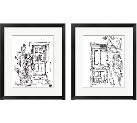 Cactus Door 2 Piece Framed Art Print Set by Jennifer Parker