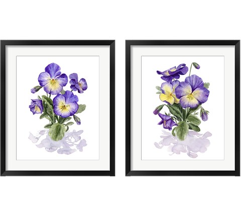 Viola Pansies 2 Piece Framed Art Print Set by Grace Popp
