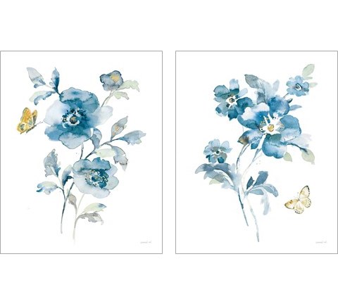 Blues of Summer Gilded 2 Piece Art Print Set by Danhui Nai