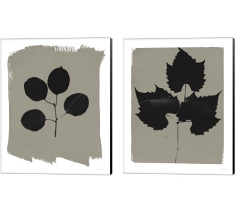 Nature by the Lake Leaves 2 Piece Canvas Print Set by Piper Rhue