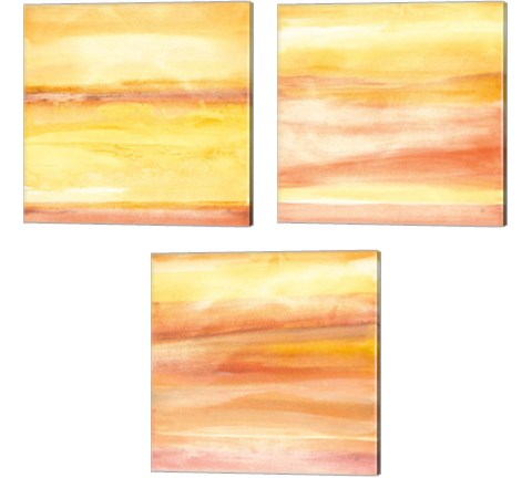Golden Sands 3 Piece Canvas Print Set by Chris Paschke