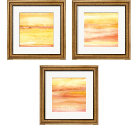 Golden Sands 3 Piece Framed Art Print Set by Chris Paschke