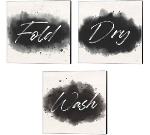 Laundry Splash 3 Piece Canvas Print Set by Jess Aiken