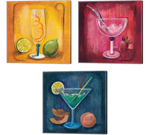 Cheers  3 Piece Canvas Print Set by Silvia Vassileva