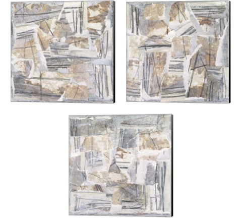 Neutral Reconstructions 3 Piece Canvas Print Set by Jodi Fuchs