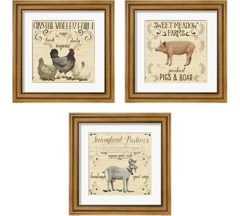 Animal Farm Collection 3 Piece Framed Art Print Set by Grace Popp