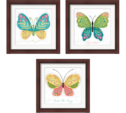 Butterfly Inspiration 3 Piece Framed Art Print Set by Jennifer Pugh