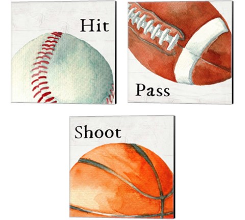 Ball 3 Piece Canvas Print Set by Valerie Wieners