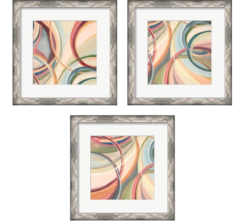 Overlapping Rings 3 Piece Framed Art Print Set by Lee C