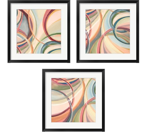 Overlapping Rings 3 Piece Framed Art Print Set by Lee C