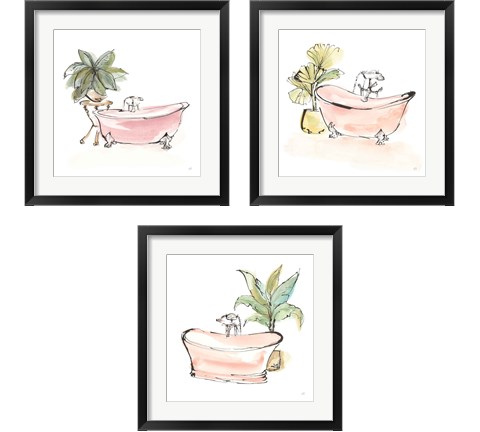 Tub 3 Piece Framed Art Print Set by Chris Paschke