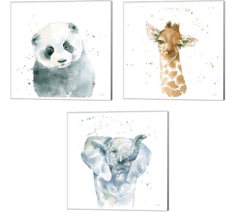 Baby Animals 3 Piece Canvas Print Set by Katrina Pete