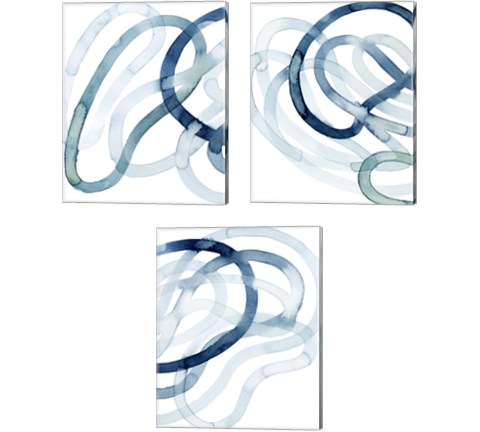 Lazuli  3 Piece Canvas Print Set by Grace Popp