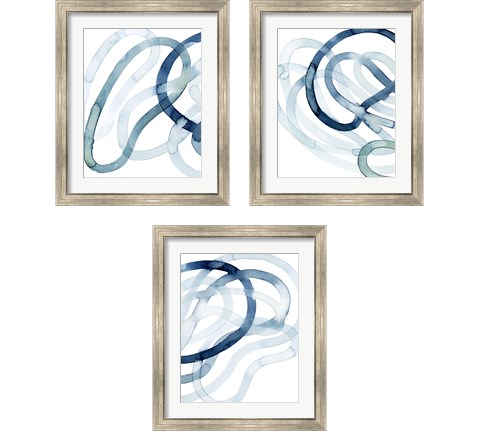 Lazuli  3 Piece Framed Art Print Set by Grace Popp