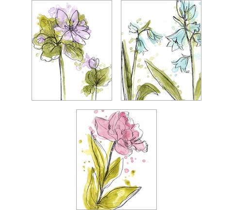 Spring Contours 3 Piece Art Print Set by June Erica Vess