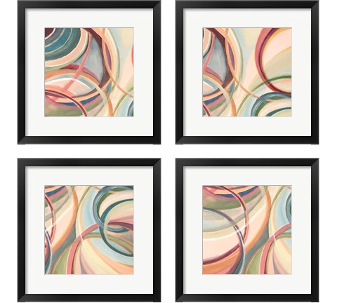 Overlapping Rings 4 Piece Framed Art Print Set by Lee C
