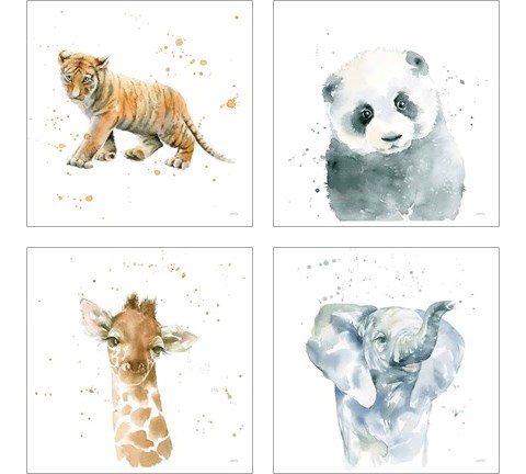Baby Animals 4 Piece Art Print Set by Katrina Pete