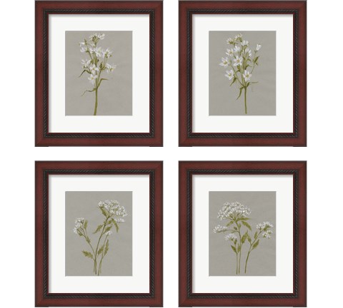 White Field Flowers 4 Piece Framed Art Print Set by Jennifer Goldberger