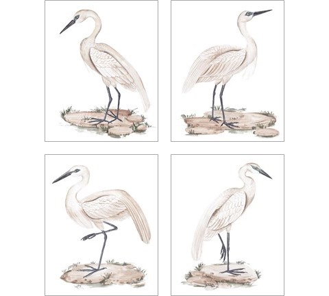 A White Heron 4 Piece Art Print Set by Melissa Wang
