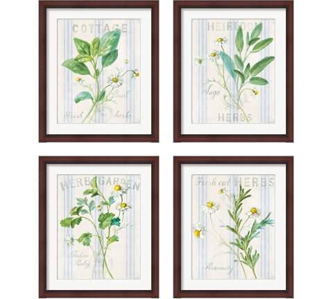 Floursack Herbs 4 Piece Framed Art Print Set by Danhui Nai