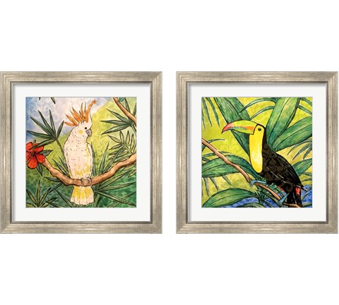Tropical Bird 2 Piece Framed Art Print Set by Nick Biscardi